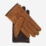 CC3434 (brown) - Men's suede and lambskin gloves with cashmere lining