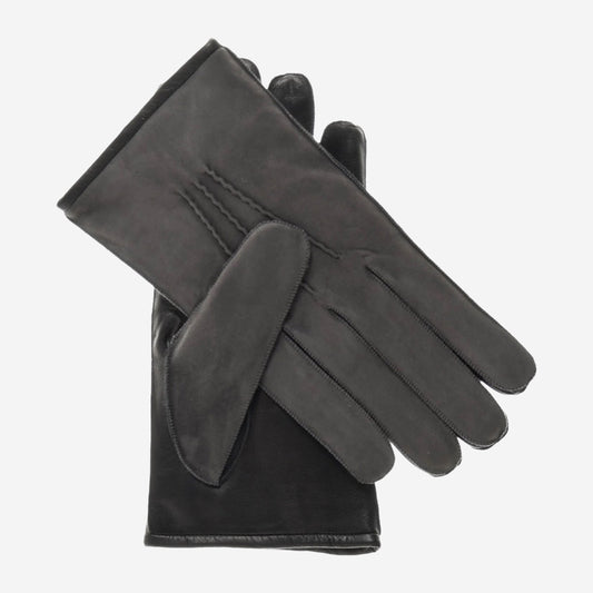 CC3434 (grey) - Men's suede and lambskin gloves with cashmere lining
