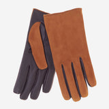 CC3556 (camel) - Men's touchscreen suede and lambskin gloves with cashmere lining