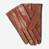 CC3592 (brown) - Men's Italian Leather Gloves with Two-Tone Contrast Colors