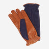 CC3640 (blue) - Men's Handsewn Suede and Lambskin Gloves with Italian Cashmere Lining