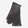 CC4101 (black) - Women's Italian Cashmere Lined Leather Gloves with Floral Accents