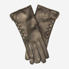 CC4213 (Schwarz/Grau) - Italienische Damen-Handschuhe mit Kaschmirfutter und Knöpfen