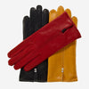CC4301 (red) - Women's Handsewn Italian Cashmere Lined Leather Gloves