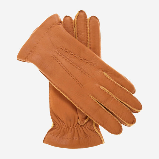 CC4515 (saddle) - Women's Italian Cashmere Lined Deerskin Gloves