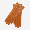 CC4668 (orange) - Women’s Orange Suede Winter Gloves Cashmere Lined with Unique Hand Detailing