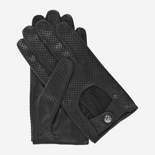 CD3466 (black) - Men's Ventilated Leather Driving Gloves