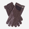 CD3528 (brown) - Men's Italian Leather Driving Gloves with Cashmere Lining