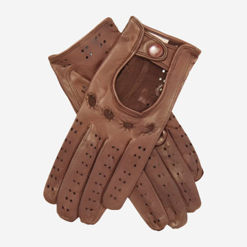 CD4010 (brown) - Women's Italian Leather Driving Gloves