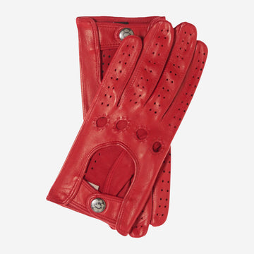 CD4010 (red) - Women's Italian Leather Driving Gloves