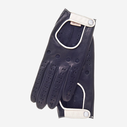 CD4134 (navy) - Women's Italian Lambskin Driving Gloves