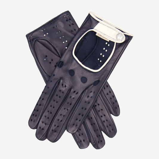 CD4134 (navy) - Women's Italian Lambskin Driving Gloves