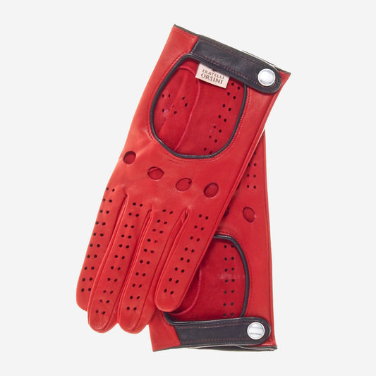 CD4134 (red) - Women's Italian Lambskin Driving Gloves