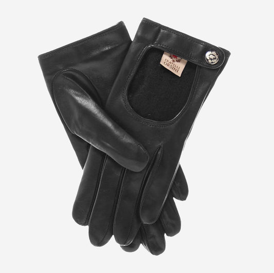 CD4136 (black) - Women's Italian Cashmere Lined Leather Driving Gloves