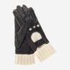 CD4141 (black) - Women's Winter Leather Driving Gloves with Cashmere Lining