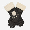 CD4141 (black) - Women's Winter Leather Driving Gloves with Cashmere Lining