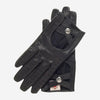 CD4378 (black) - Sportliche italienische Damen-Lederhandschuhe für Autofahrer