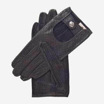 CD4466 (Schwarz) - Belüftete Lederhandschuhe für Damen
