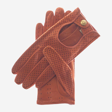 CD4466 (cognac) - Gants de conduite en cuir ventilé pour femme