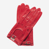 CD4814 (red) - Women's Italian Leather Driving Gloves with Buckled Strap