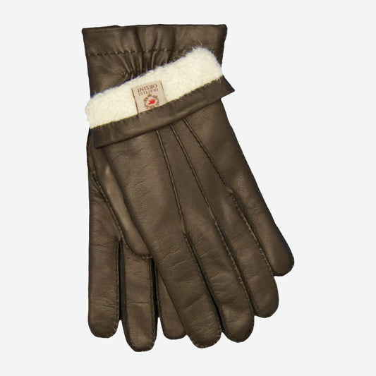 CL3103 (brown) - Men's Handsewn Lamb Shearling Winter Leather Gloves