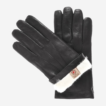 CR3001 (black) - Men's Italian Rabbit Fur Gloves