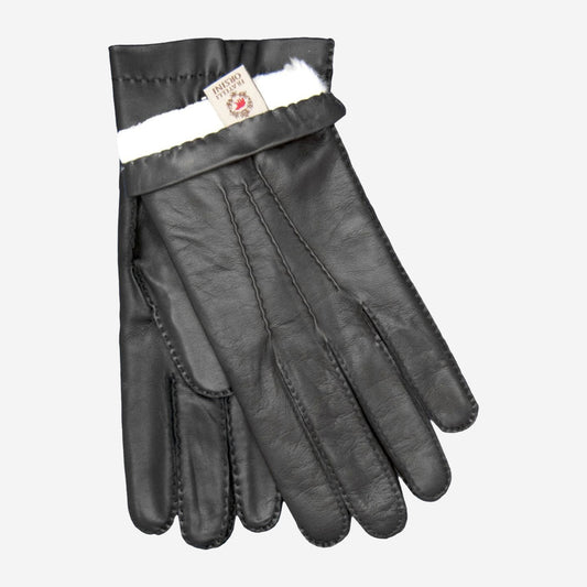 CR3103 (black) - Men's Handsewn Rabbit Fur Gloves