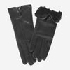 CR4302 (Schwarz) – Italienische Damen-Kaninchenfellhandschuhe mit Knopf
