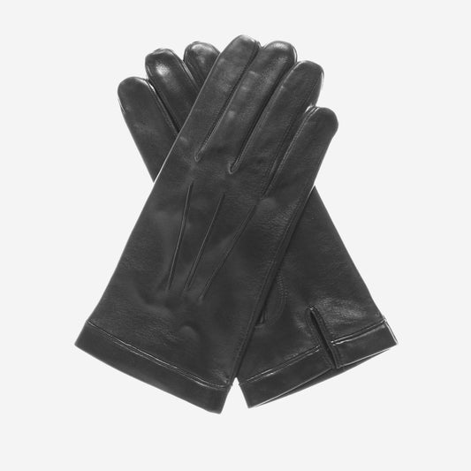 CS3550 (black) - Men's Italian Silk Lined Lambskin Leather Gloves