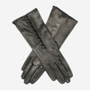 CS4255 (black) - Italian Silk Lined Gloves with 4-Button Length