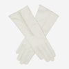 CS4255 (white) - Italian Silk Lined Gloves with 4-Button Length