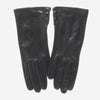 CS4345 (black) - Women's Italian Silk Lined Leather Gloves with 2 Buttons