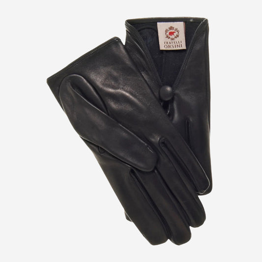 CS4362 (black) - Women's Italian Silk Lined Gloves with Center Button