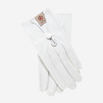 CS4362 (ivory) - Women's Italian Silk Lined Gloves with Center Button
