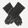 CS4628 (black) - Women's Italian Leather Gloves with Italian Silk lining and Swarovski Crystal Trim