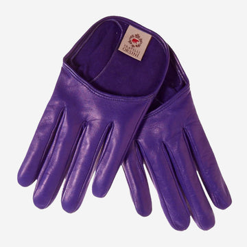 CU4303 (purple) - Women's short Italian leather gloves