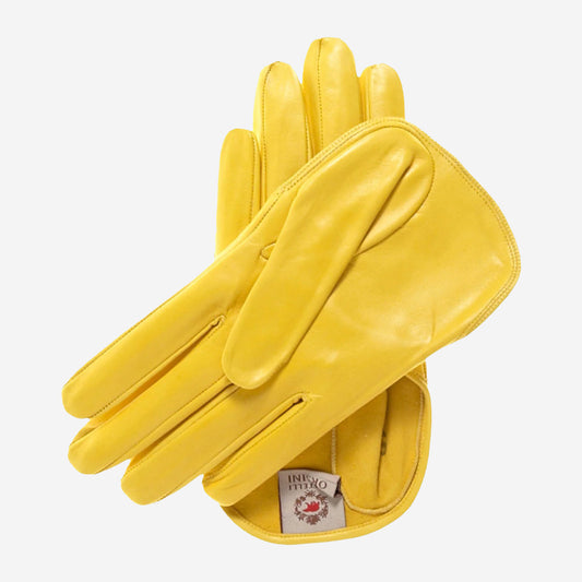 CU4303 (yellow) - Women's short Italian leather gloves
