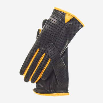 CU4445 (yellow) - Women's ventilated leather car gloves