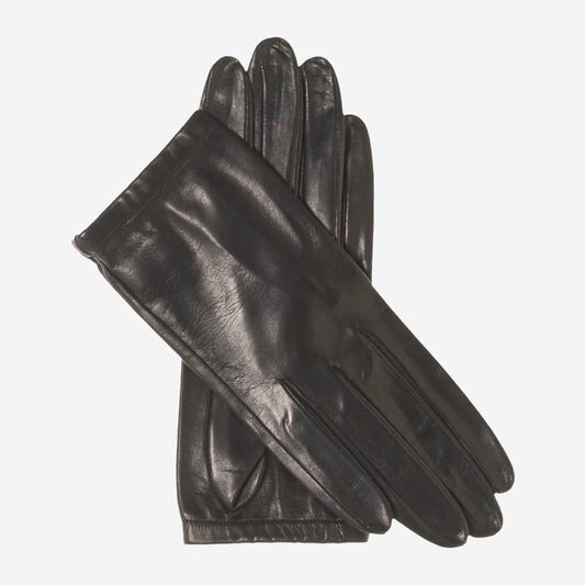 CU4601 (black) - Women's unlined Italian fashion leather gloves with short wrist