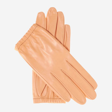 CU4601 (peach) - Women's unlined Italian fashion leather gloves with short wrist