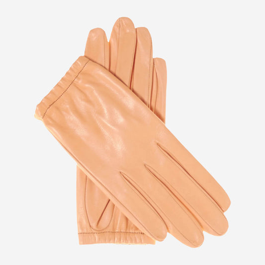 CU4601 (peach) - Women's unlined Italian fashion leather gloves with short wrist