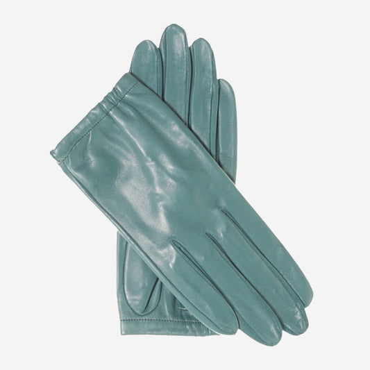 CU4601 (sage) - Women's unlined Italian fashion leather gloves with short wrist