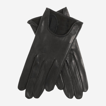 CU4629 (black) - Women's unlined Italian fashion leather gloves with short wrist