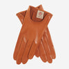 CU4629 (cognac) - Women's unlined Italian fashion leather gloves with short wrist