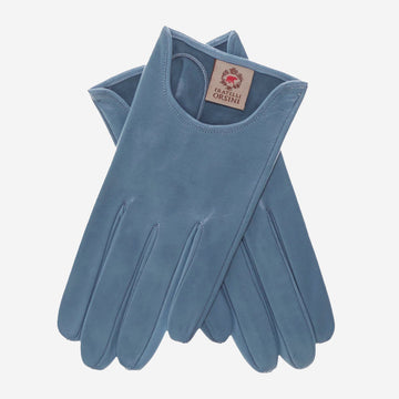 CU4629 (sky) - Women's unlined Italian fashion leather gloves with short wrist