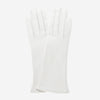 CW01W4 (white) - Italian silk lined 4-button length white leather bridal gloves