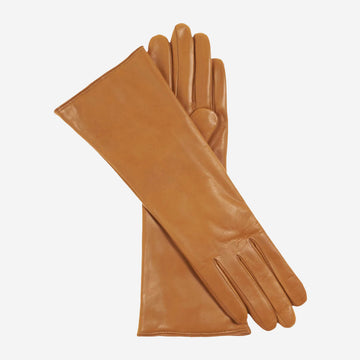 Camilla (veau) - gants en cuir doublés cachemire, longueur 4 boutons, fabrication italienne