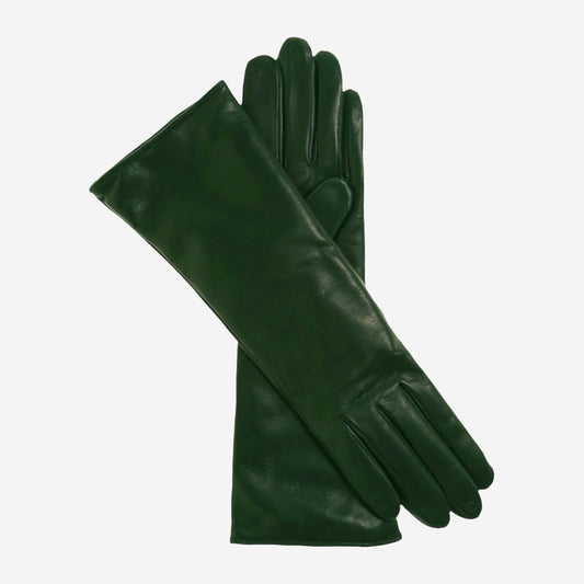 Camilla (forest) - Italian "4 button length" cashmere lined leather gloves