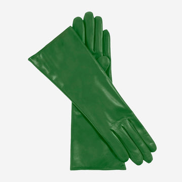 Camilla (green) - Italian "4 button length" cashmere lined leather gloves