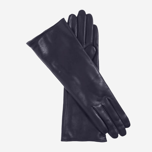 Camilla (navy) - Italian "4 button length" cashmere lined leather gloves